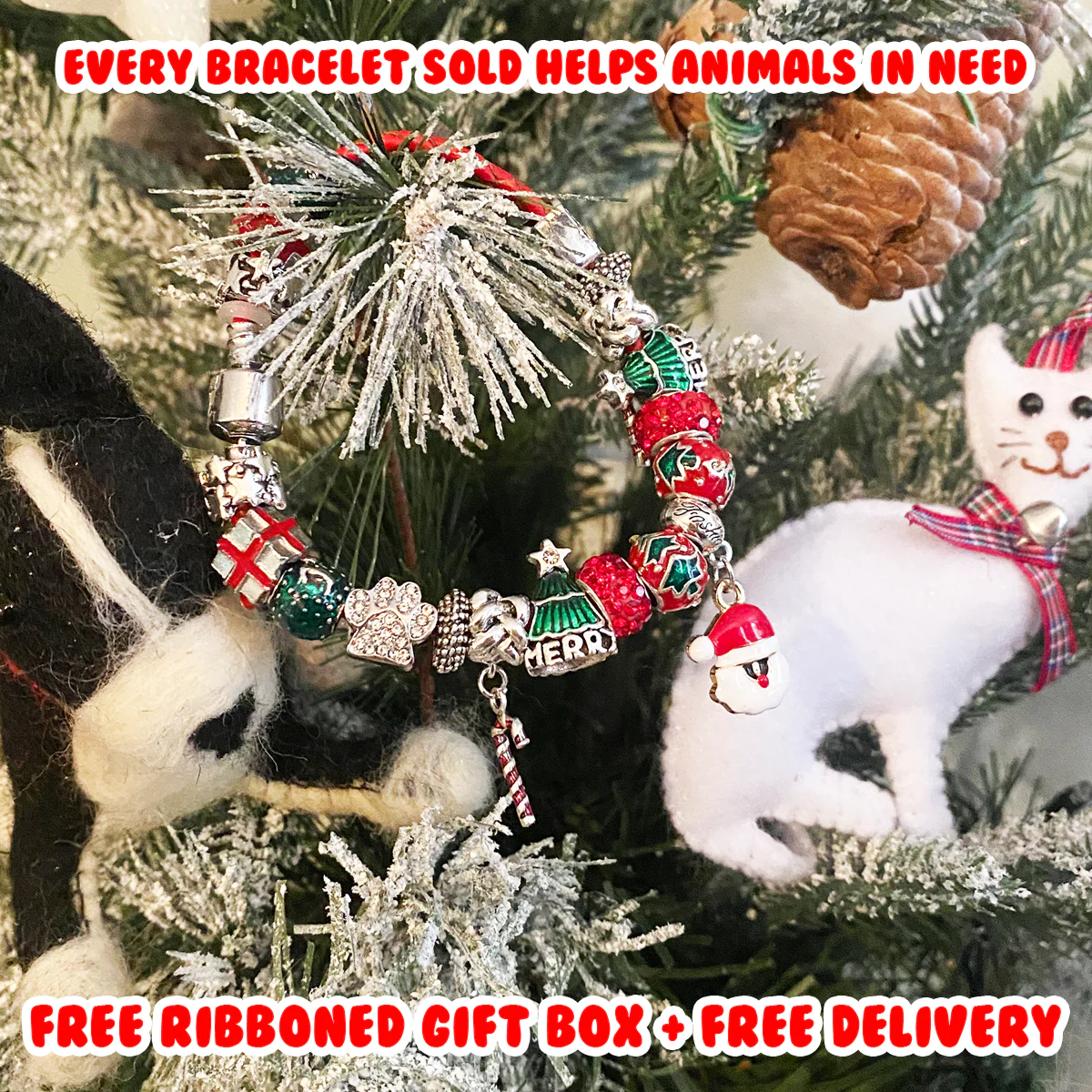 Help For Paws™ Christmas Bracelet *Limited Edition*