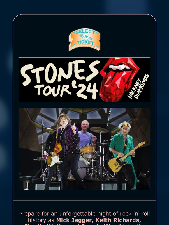 Select A Ticket Get Ready to Rock! The Rolling Stones 2024 Tour