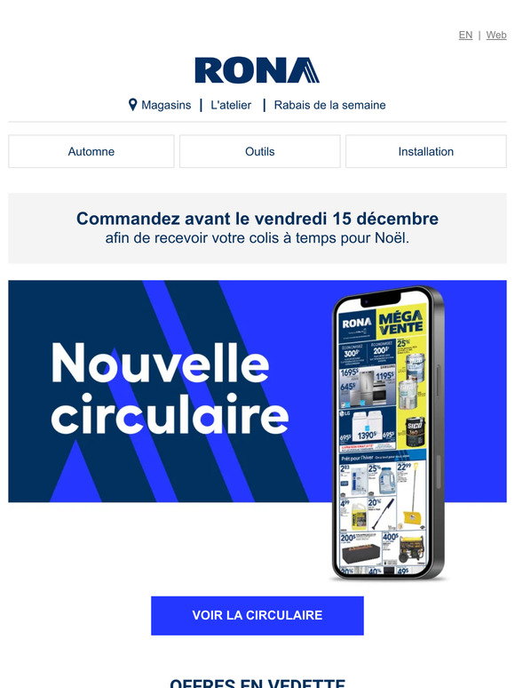 A Rona RONA: Voici les nouvelles aubaines de la semaine | Milled