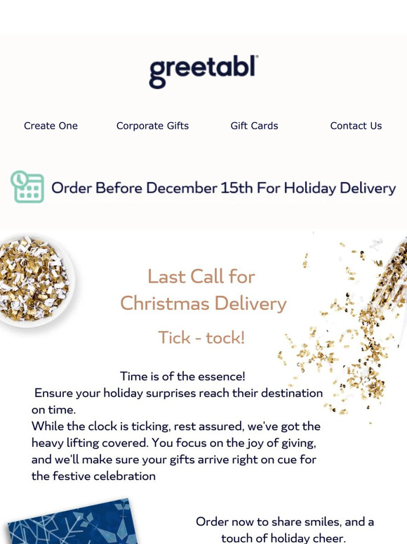 Final Chance for Christmas Delivery 🎁