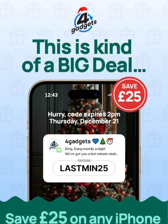 Reduced Prices on Apple iPhones + £25 code + Free Gift Wrap