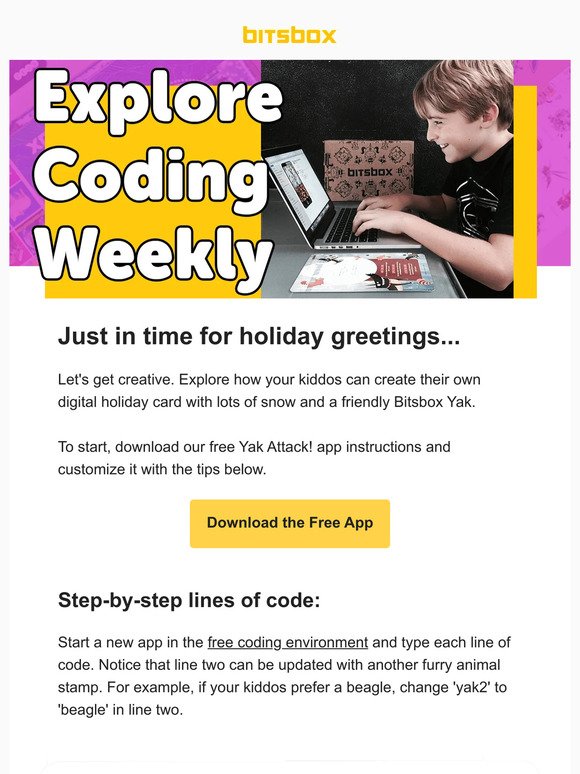 Explore Coding Weekly: Holiday Card