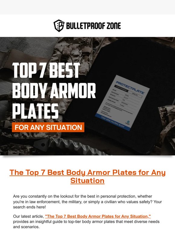 The Top 7 Best Body Armor Plates for Any Situation.