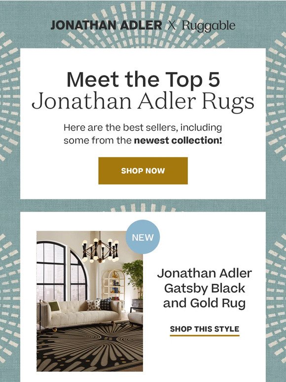 The Fab Five: Jonathan Adler’s Top Rugs! 🙌