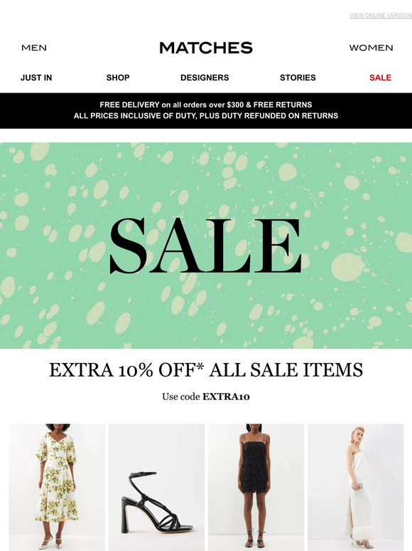 Matches Fashion Email Newsletters Shop Sales, Discounts, and Coupon Codes