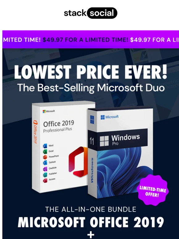 StackSocial ⭐ Get MS Office + Windows 11 Pro for 50 ⭐ Milled