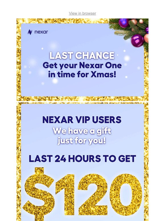 Final 24 hours:  $120 Off Nexar One 🚗