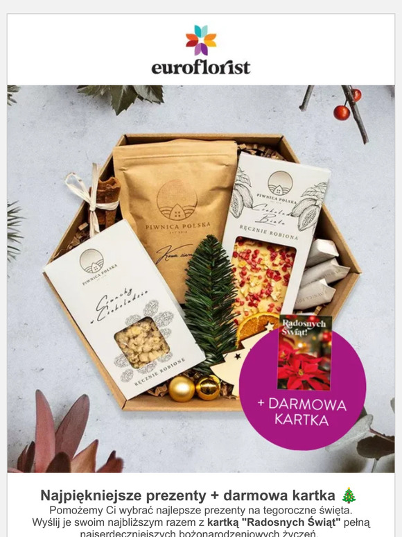 Euroflorist (PL) Świąteczny Prezentownik 🎁 + Promocja darmowa kartka