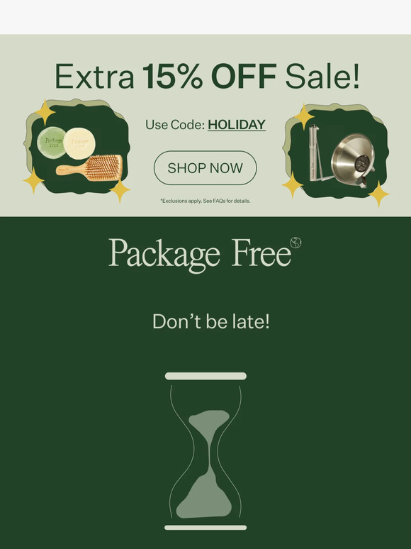 Package Free Shop Get your gifts on time! Milled