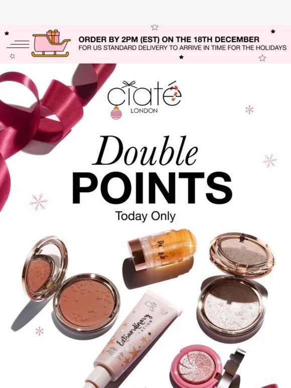 TODAY ONLY: Enjoy Double Points on all orders!