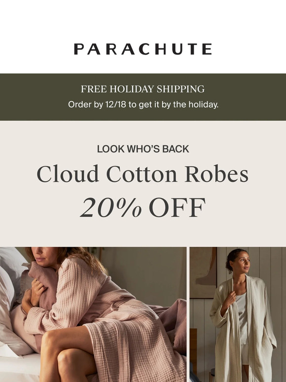 Parachute Email Newsletters Shop Sales, Discounts, and Coupon Codes