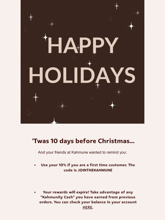 Last week for Christmas shipping! Spread some holiday cheer :)