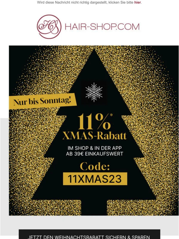 Bis Sonntag 🎅 11% XMAS-Rabatt für Sie