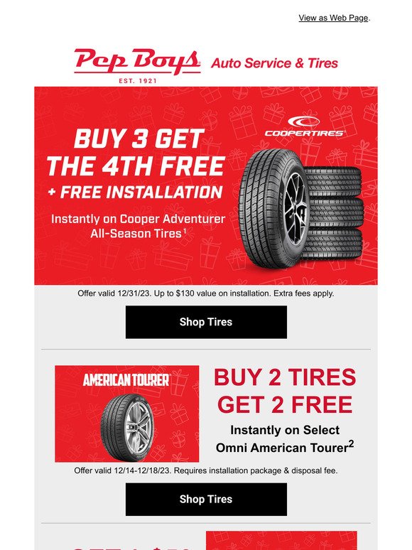 🚗 Gear up for your holiday road trip with new tires!