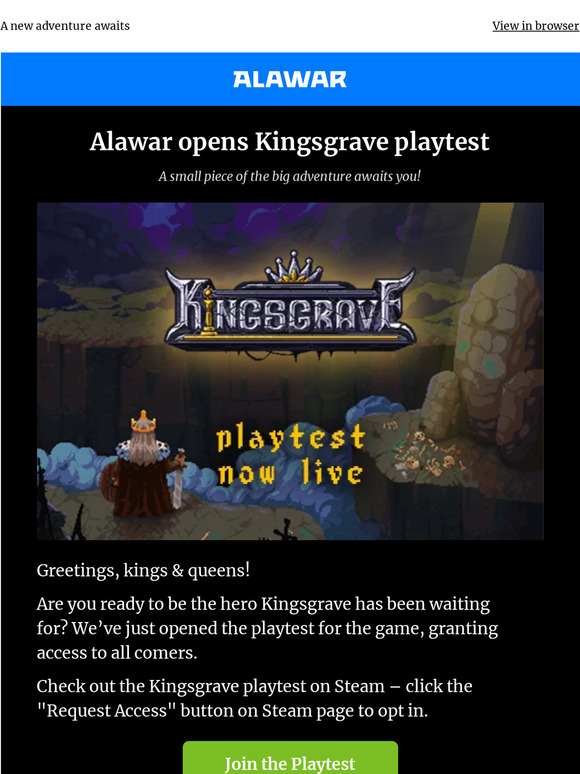 Join the Kingsgrave playtest now ⚜️
