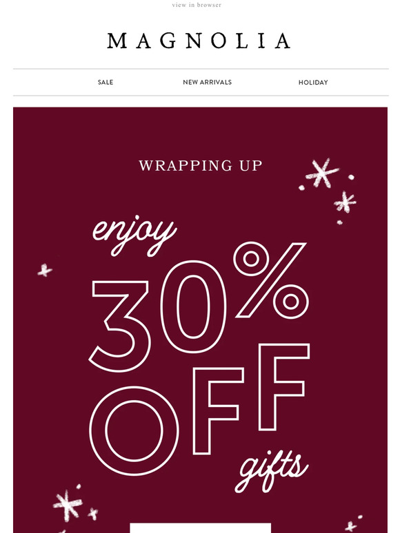 Magnolia Email Newsletters Shop Sales, Discounts, and Coupon Codes