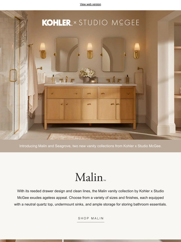 Kohler Explore the Vanity Collections by Kohler x Studio McGee Milled