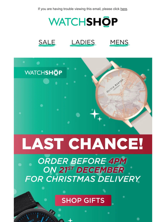 Order in time for Christmas