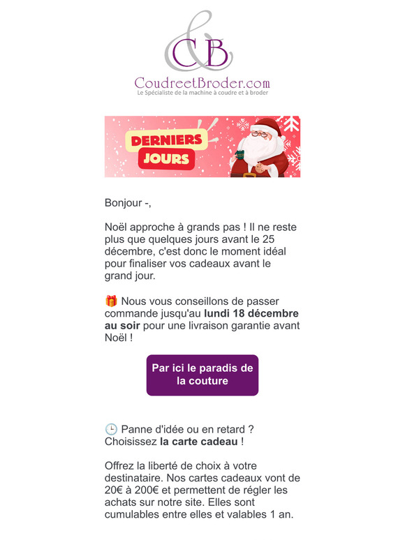 Derniers jours pour commander avant Noël !