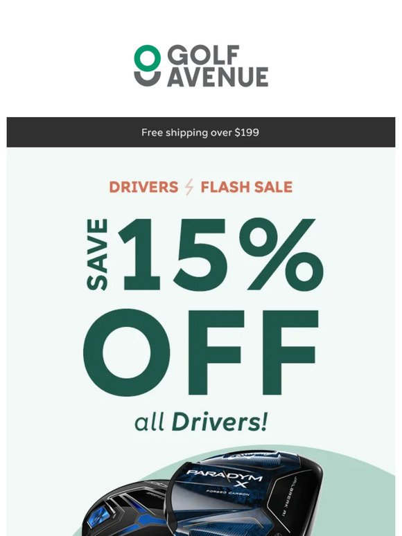 15% OFF DRIVERS. Limited time only.