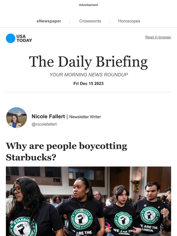 Usa today why are people boycotting starbucks milled