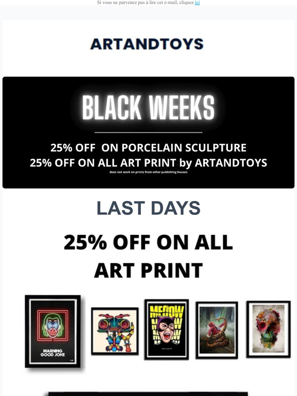 💥💥 BLACK WEEK LAST DAYS/ UP TO 25% OFF on ArtAndToys💥💥