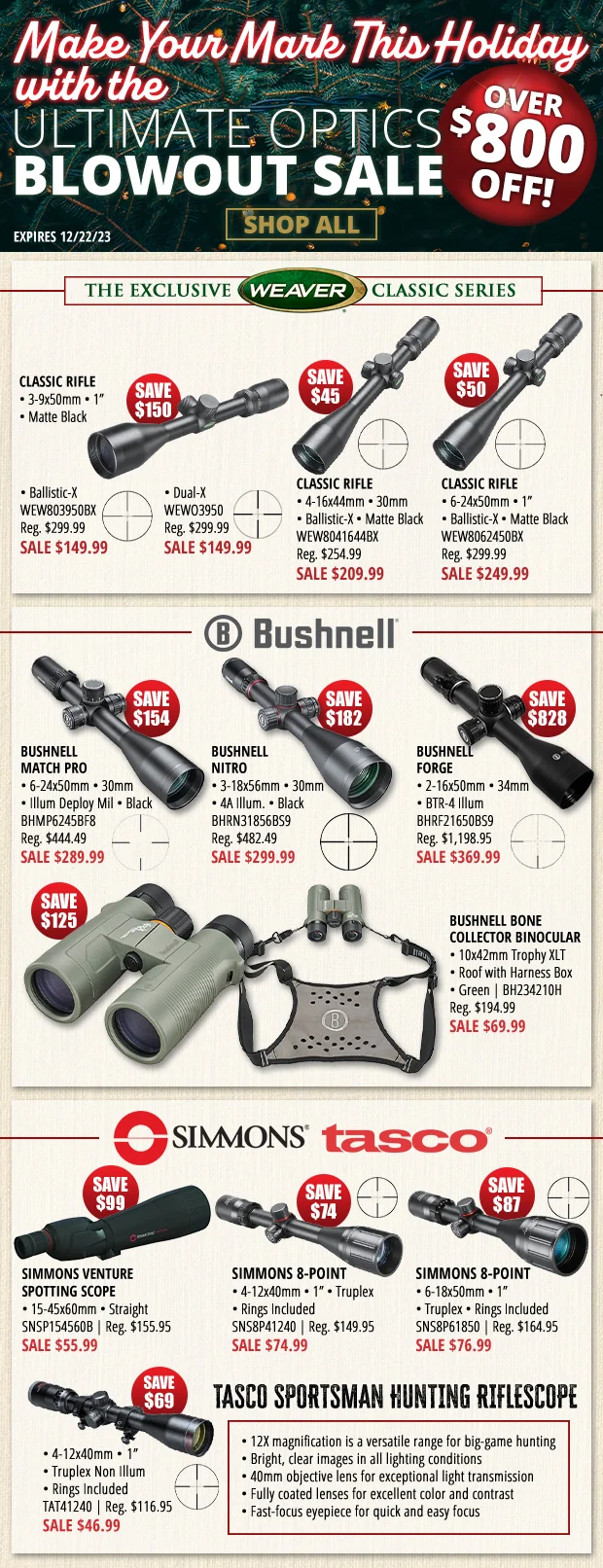 Natchez Shooters Supplies Over 800 Off with Our Ultimate Optics