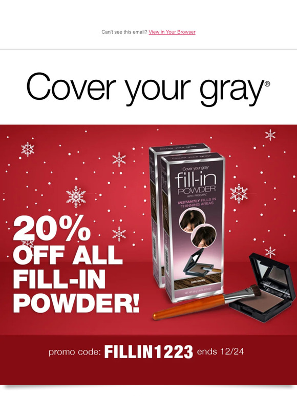 Save 20% on Fill-in Powder!