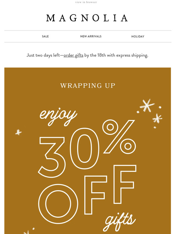Magnolia Email Newsletters Shop Sales, Discounts, and Coupon Codes