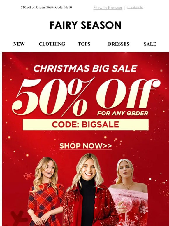 Open For A CHRISTMAS BIG SALE!