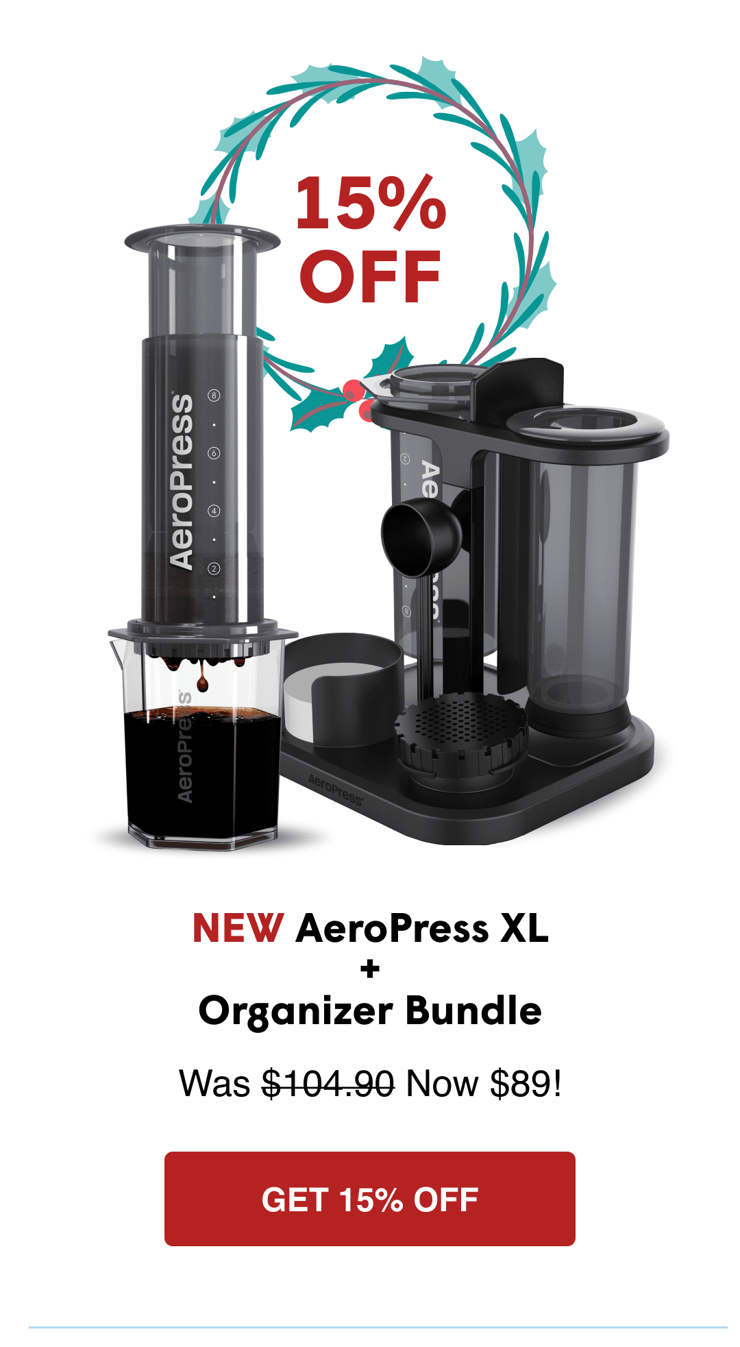 AeroPress XL Coffee Maker & Organizer Stand Bundle