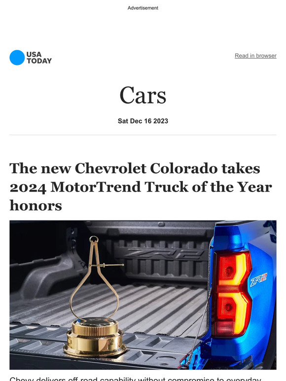 USA TODAY Cars The new Chevrolet Colorado takes 2024 MotorTrend Truck