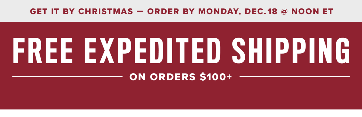 Free Expedited Shipping