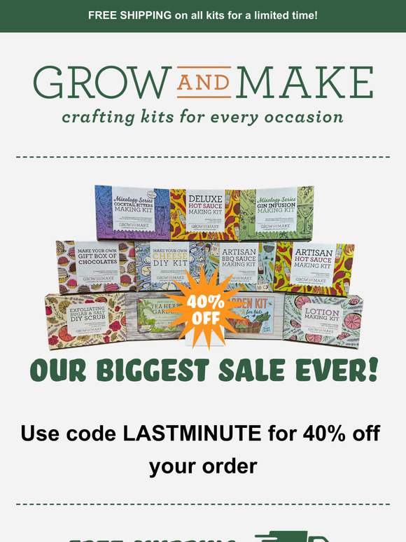 40% off DIY Kits! Last days to order