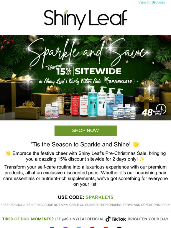 The Magic of Shiny Savings - 15% Off Sitewide! 🌟