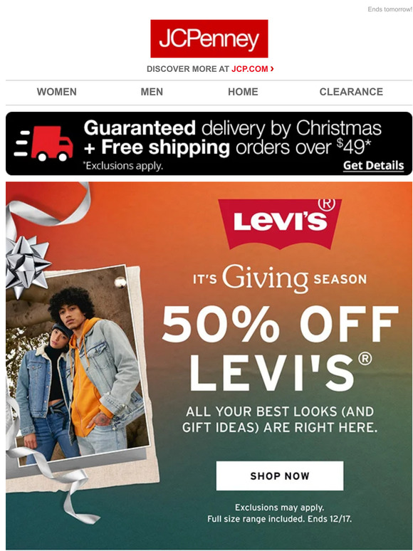 FYI: EXTRA 50% OFF already reduced up to 80% Clearance! - JCPenney Email  Archive