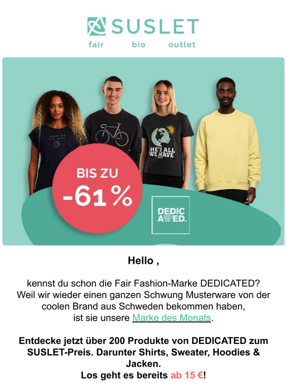 -61% reduziert 👕 Musterware von DEDICATED