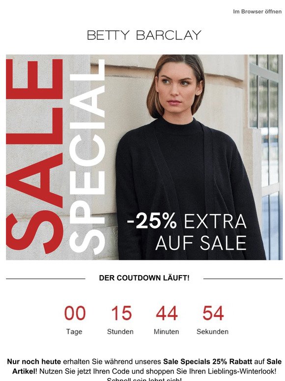Nur noch heute Sale Special: - 25% Rabatt auf Sale!