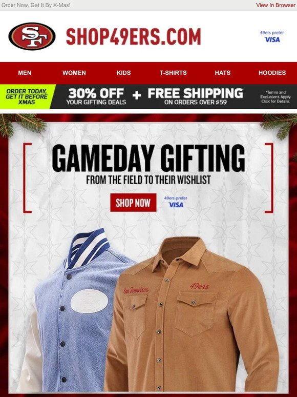 49ers Gifting Essentials | 30% Off Gifting Deals