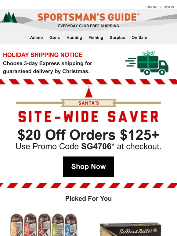 Sportsman's Guide 20 Off Orders 125+ Milled