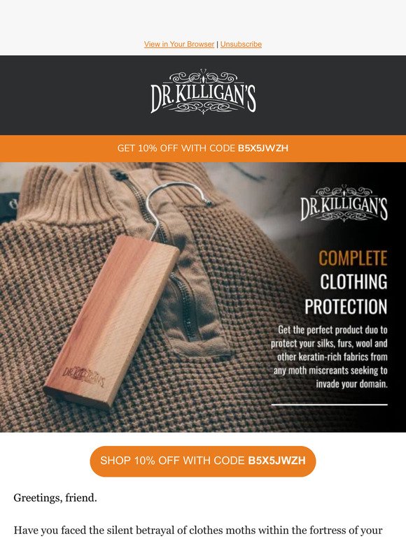 Dr. Killigan's Non-Toxic Pest Control: Say lights out to clothes