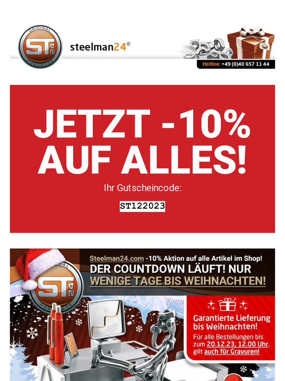 Lieferung bis Weihnachten mit 10% Rabatt