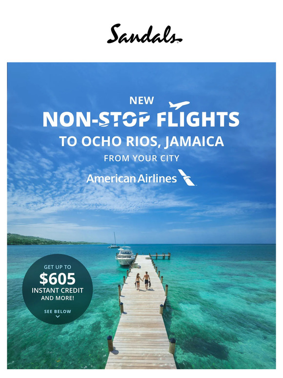 Sandals & Beaches Resorts Announcing New Flights to Ocho Rios, Jamaica