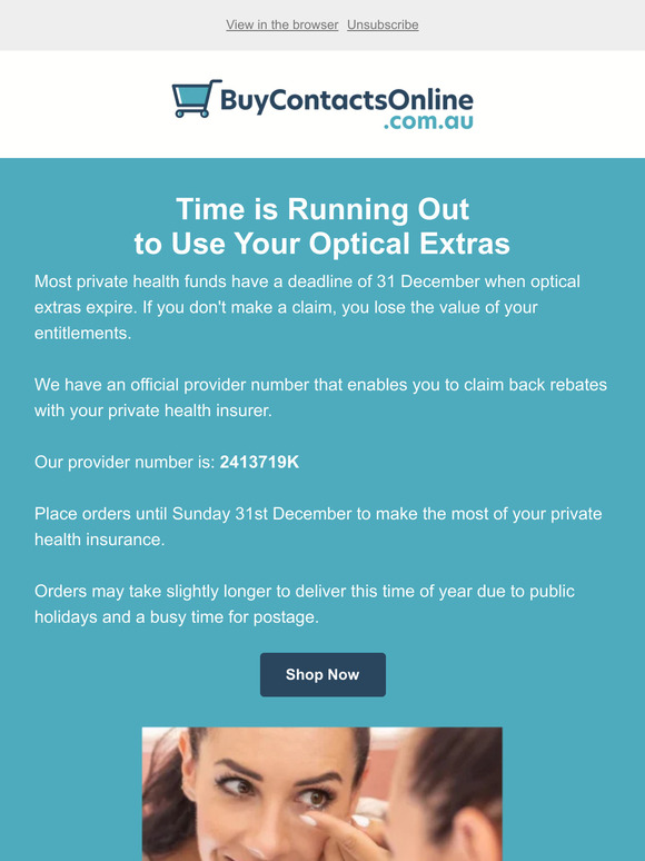 ⏱️ Time is running out to use your Optical Extras