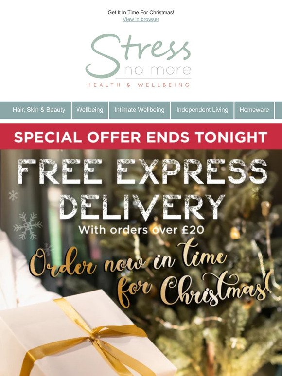 Last Chance! Free Express Delivery With Orders Over £20!