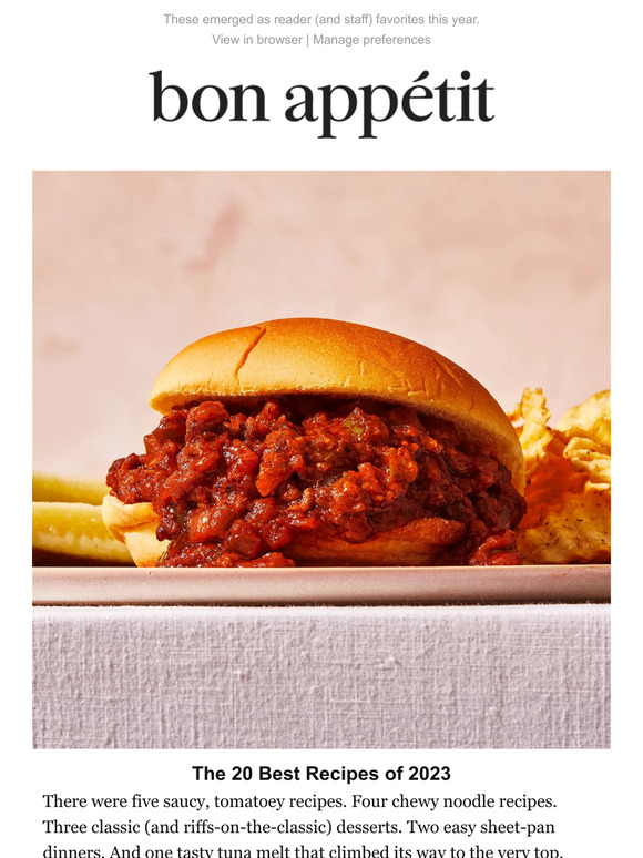 Bon Appétit: The 20 Best Recipes of 2023 | Milled