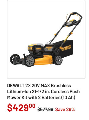 DEWALT 2X 20V MAX cordless push mower kit