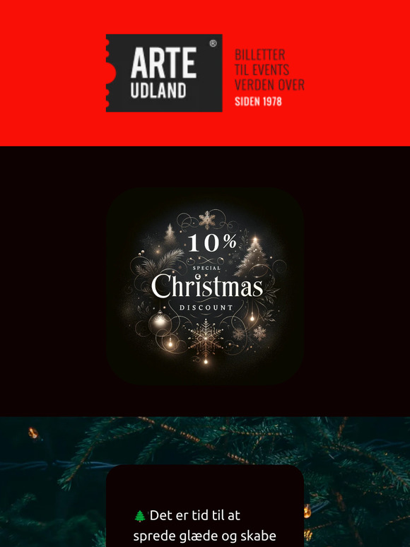 🎅Julemanden kommer tidligt! - JULEUDSALG: 10% RABAT på fodboldbilletter, showbilletter og attraktioner! 🌟