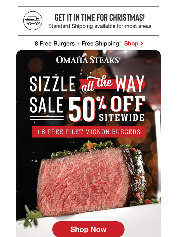 $10 Off Any Order of $50 at Omaha Steaks — ShoppingBoss