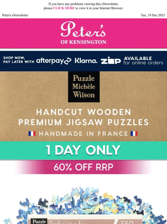Peter's of Kensington: 60% off RRP - Puzzle Michele Wilson Hand Cut ...